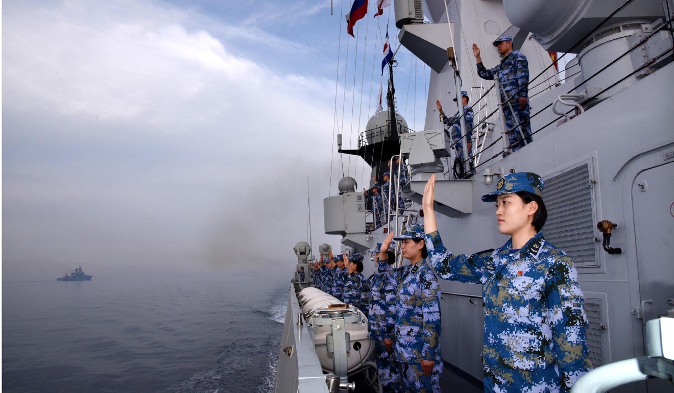 The Chinese warship Linyi took part in six days of joint naval exercises with Russian vessels in the East China Sea. Photo: Xinhua