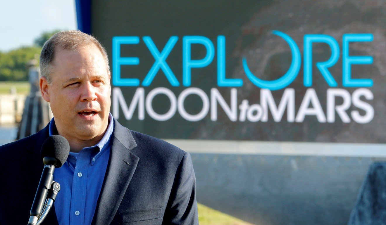 NASA Administrator Jim Bridenstine speaks during a NASA 