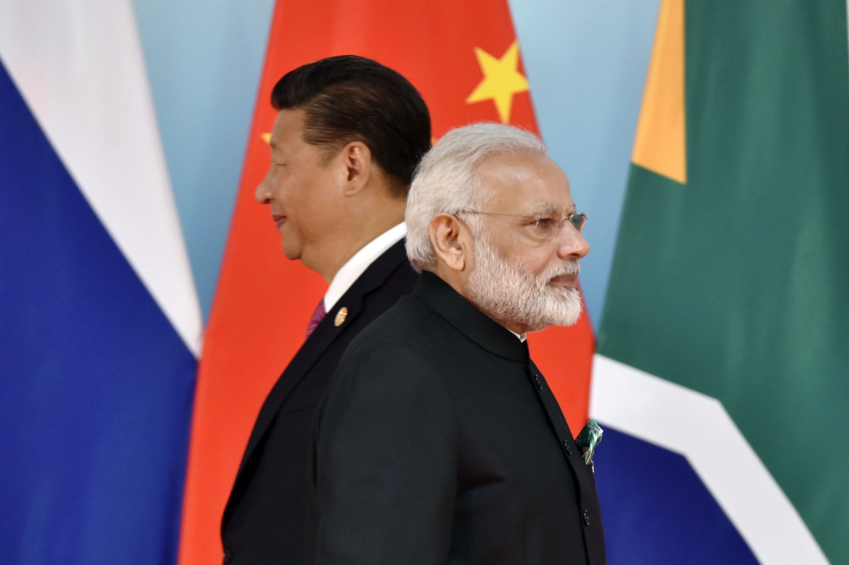 Chinese President Xi Jinping and Indian Prime Minister Narendra Modi at a summit in Xiamen in 2017. Photo: AFP