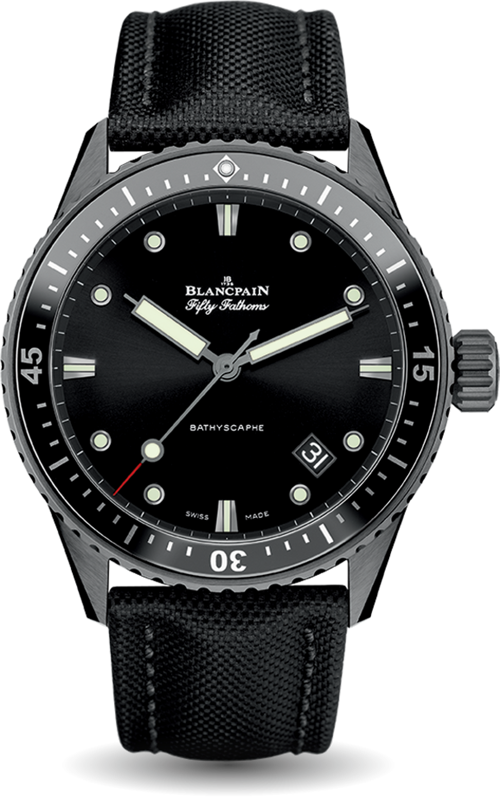 One of Blancpain’s Fifty Fathoms watches, inspired by its watches from the 1950s.