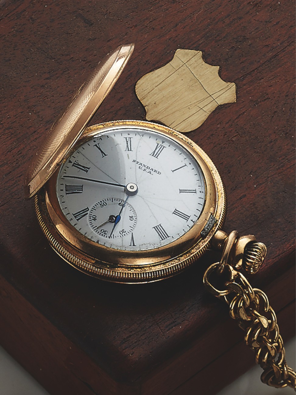 James Dean’s pocket watch, which was made by Standard USA in about 1889.