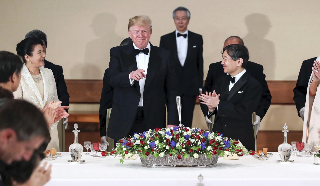 President Trump awards giant President's Cup trophy to sumo wrestling  champion - ABC News