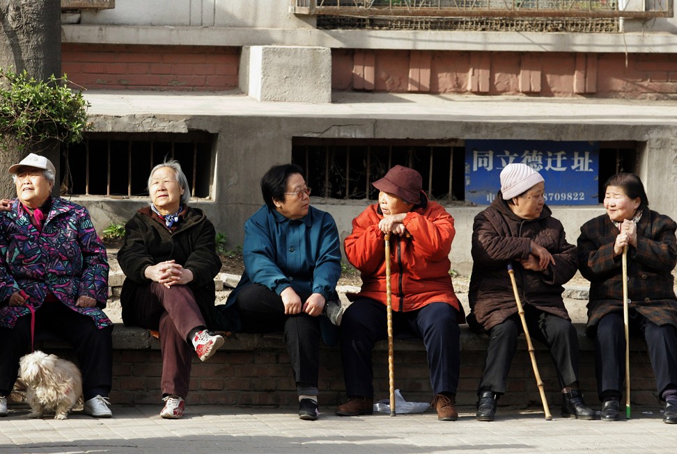 China’s national pension fund is forecast to peak at 6.99 trillion yuan (US$1 trillion) in 2027 before it gradually runs out by 2035, according to the Chinese Academy of Social Sciences. Photo: AFP