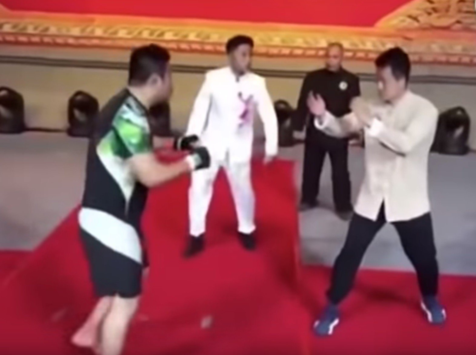 Xu Xiaodong squares off with wing chun ‘master’ Ding Hao in 2018. Photo: YouTube