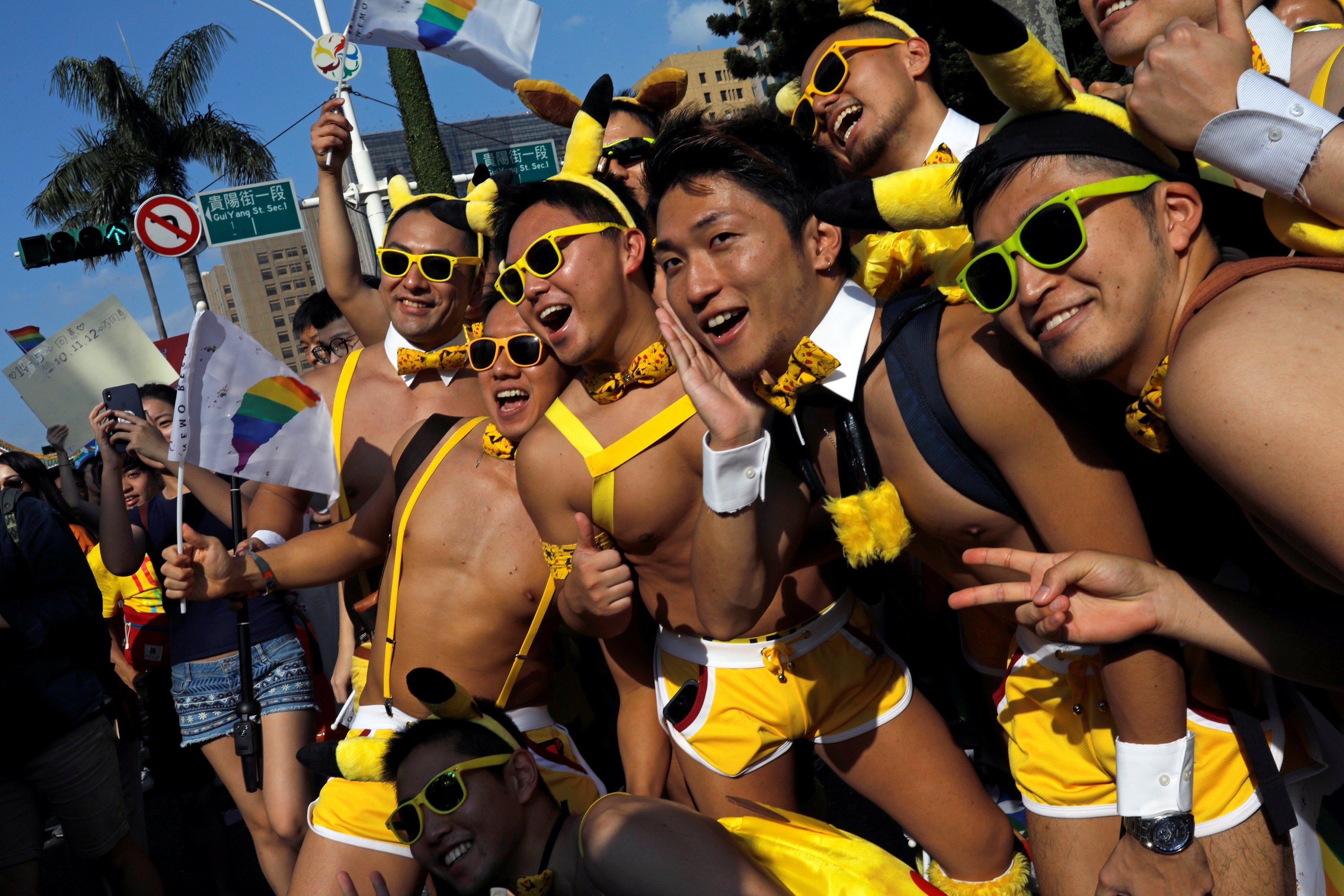 An LGBT pride parade in support of Taiwan’s same-sex marriage law. Photo: Reuters