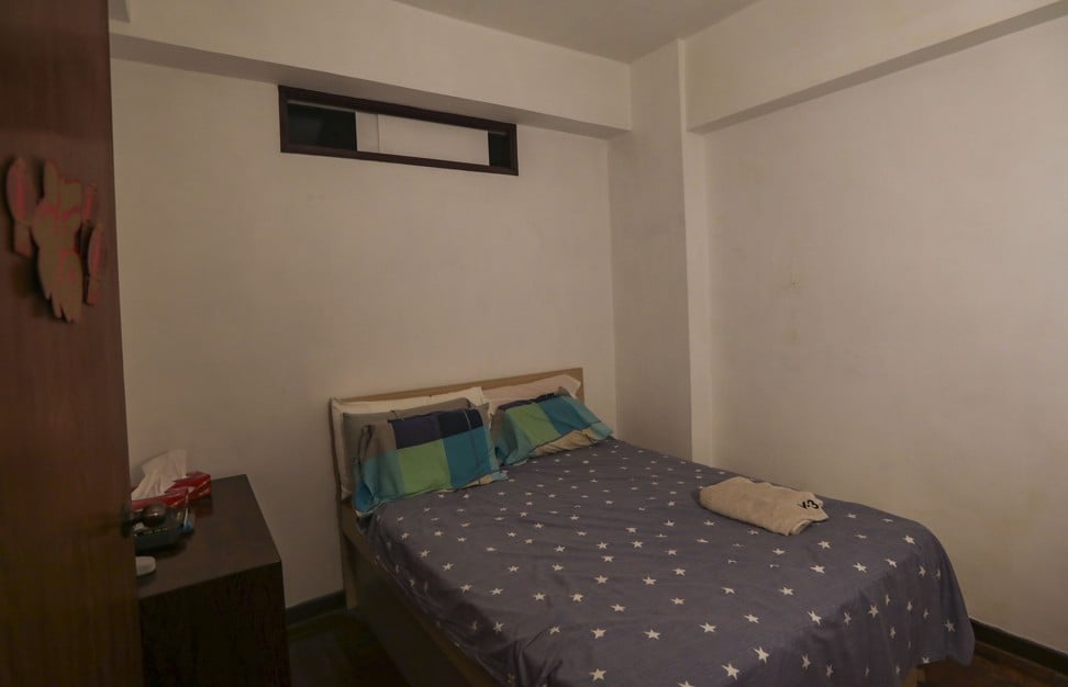 The smaller bedroom at the rear of the flat which is used as the main bedroom. Photo: Xiaomei Chen