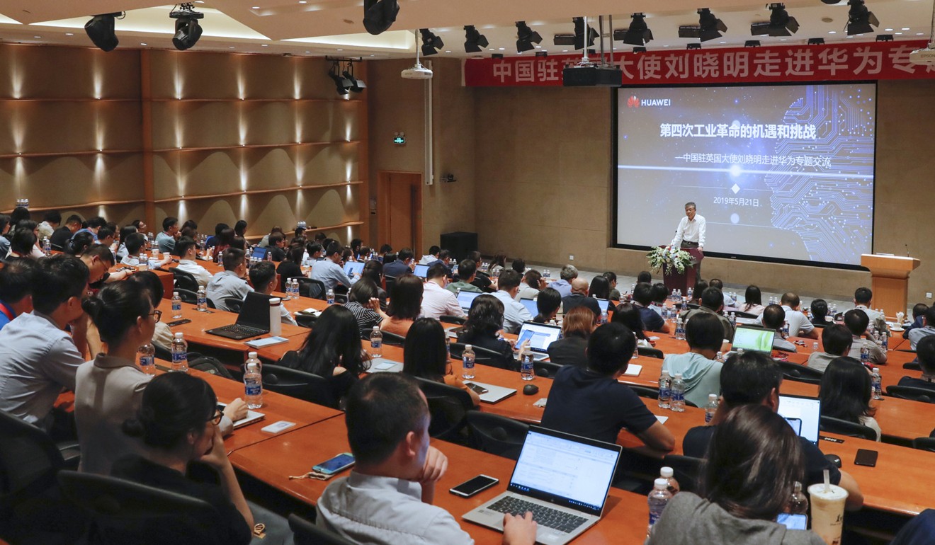 Liu Xiaoming, China’s ambassador to Britain, addresses a packed lecture theatre at Huawei University in Shenzhen. Photo: Ministry of Foreign Affairs