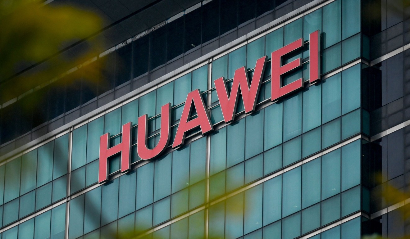 Huawei’s logo is seen at the company’s headquarters in Shenzhen, China’s Guangdong province. Photo: AFP