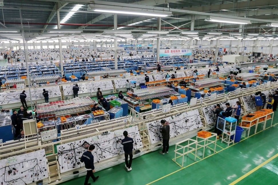 Industrial profits stood at 515.39 billion yuan (US$74.7 billion) last month, down 3.7 per cent compared to a year earlier. Photo: AFP