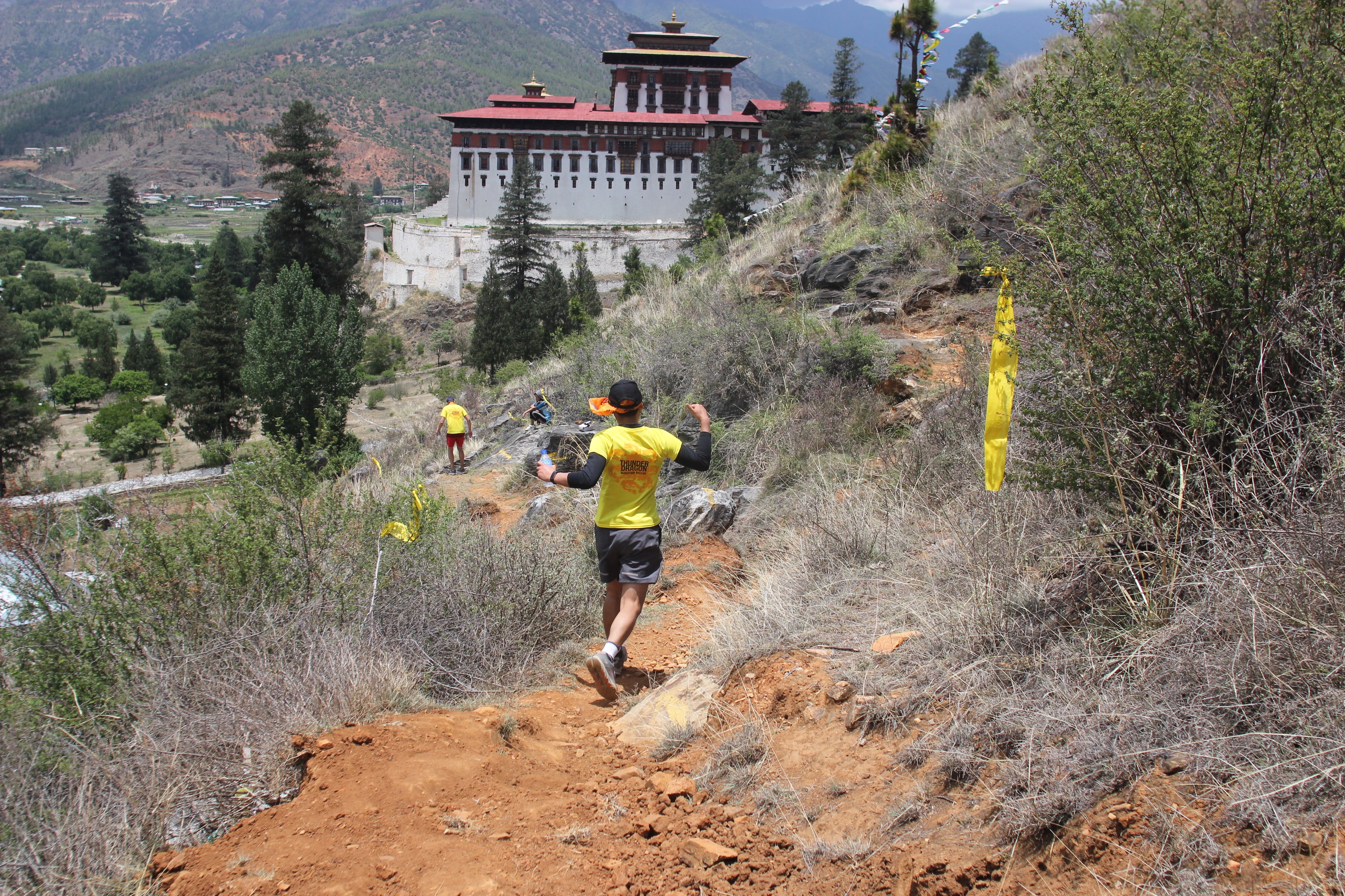 A 4km single track trail behind Rinpung Dzong on the Thunder Dragon Marathon. Photo: Steven Seaton
