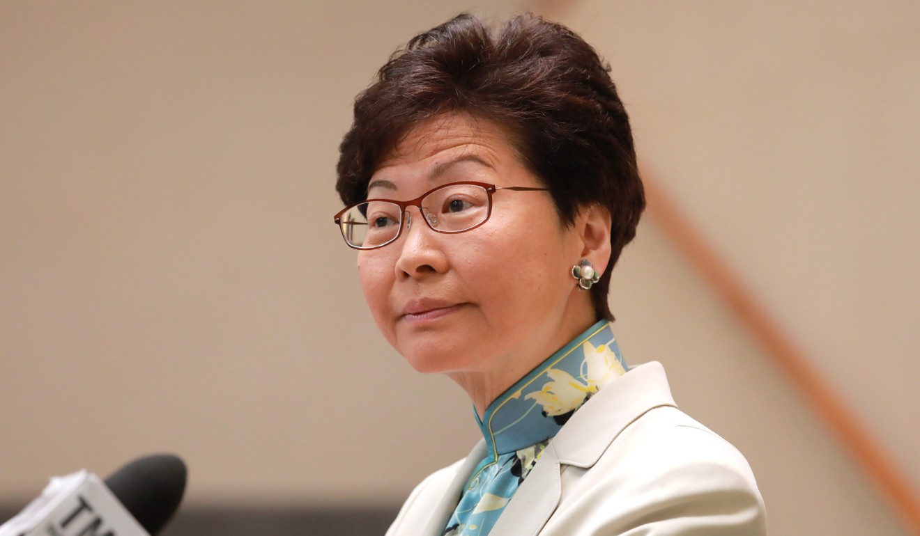 Chief Executive Carrie Lam meets the media before an Executive Council meeting on May 28. Photo: May Tse