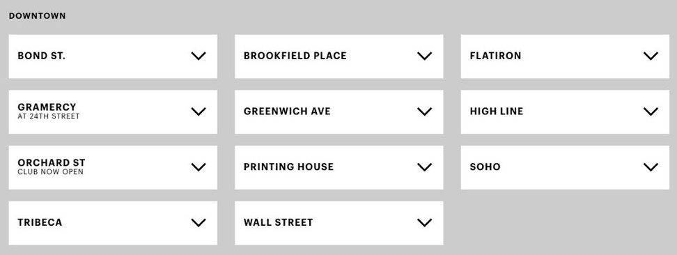 Equinox has 11 locations in downtown Manhattan. Photo: Equinox
