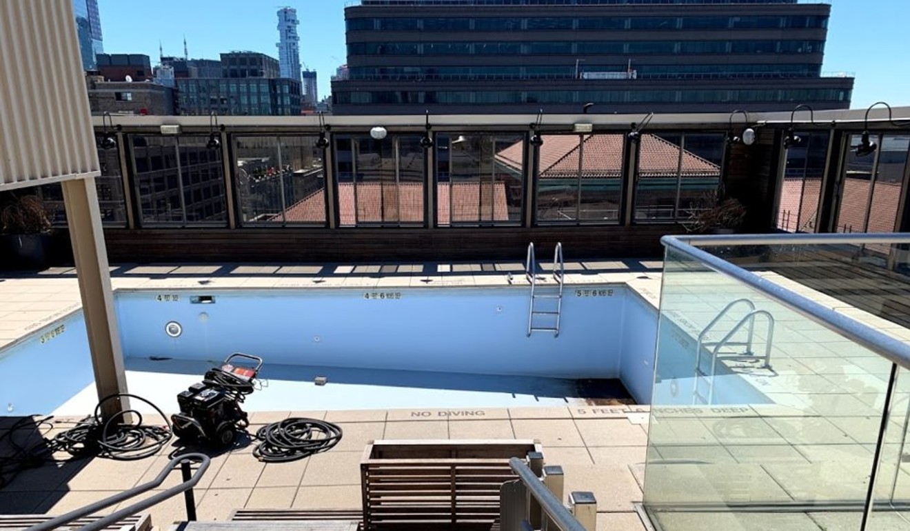 The swimming pool, the main selling point of Printing House, is open only during the summer. Photo: Business Insider