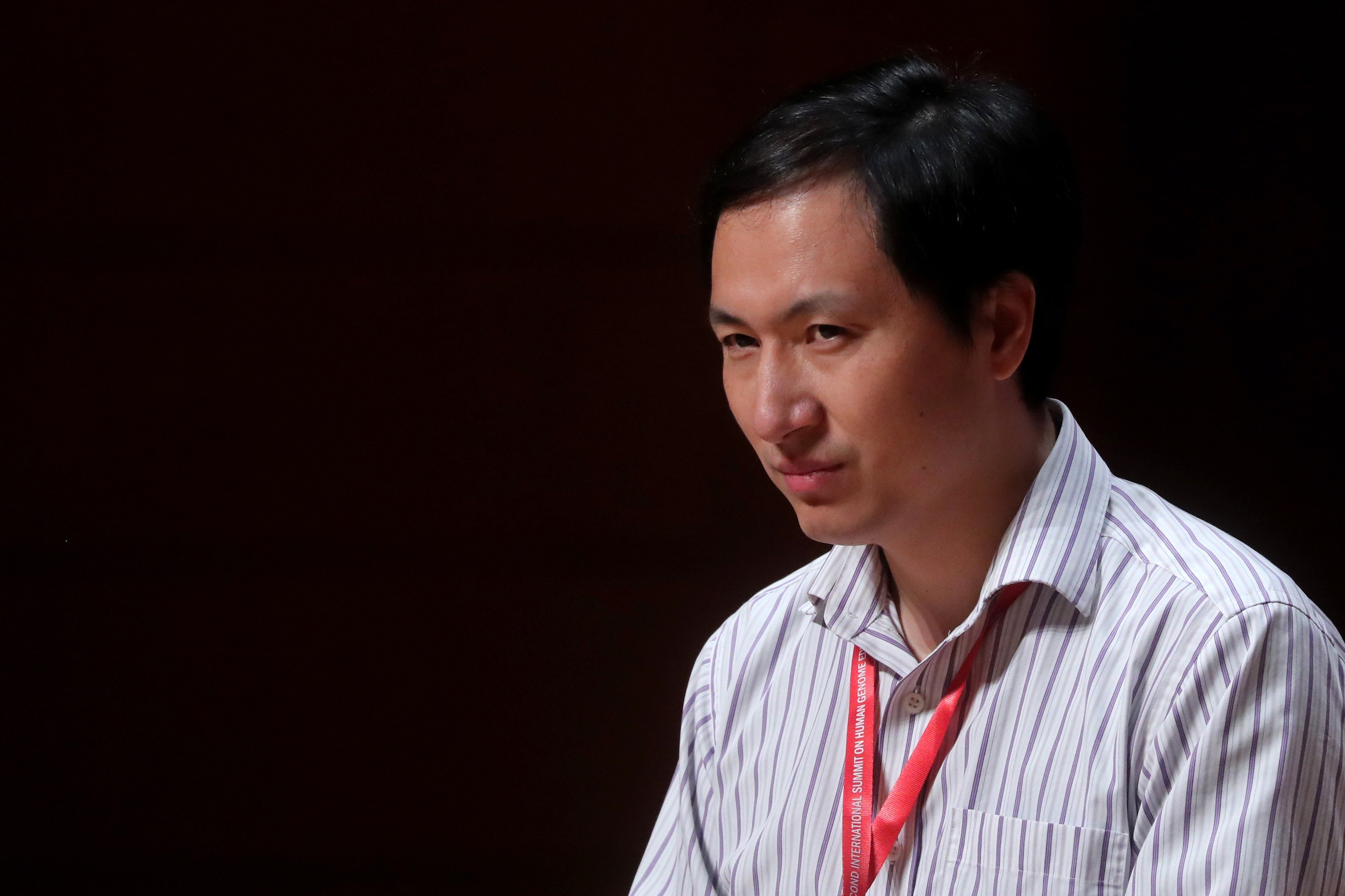 Chinese scientist He Jiankui speaks at a summit on human genome editing at the University of Hong Kong in November. Photo: Sam Tsang