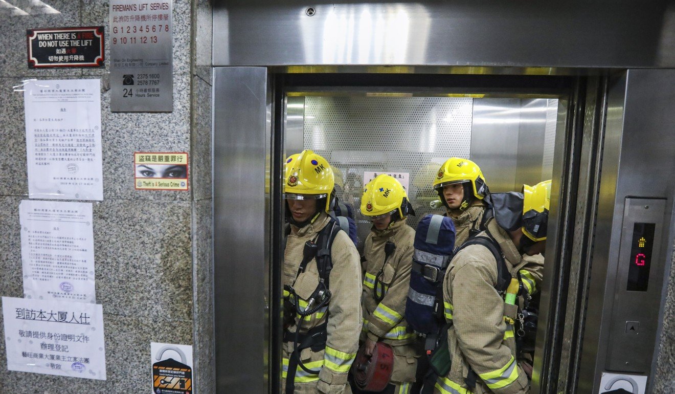 Firefighters arrive at the June 4 Museum on Monday after receiving a report of gas leakage. Photo: Nora Tam