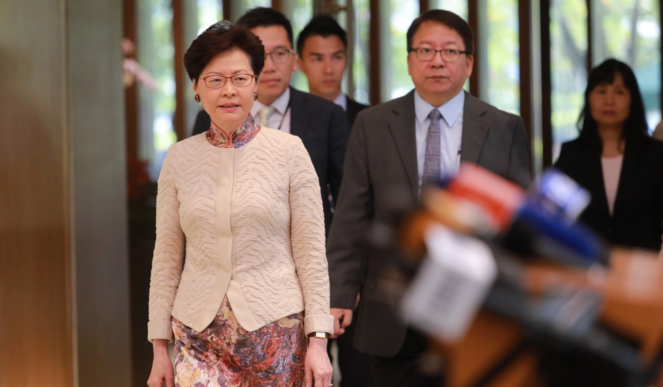 Chief Executive Carrie Lam said she would have the discretion to reject rendition requests based on reasons of national defence and diplomacy under the government’s controversial extradition bill. Photo: May Tse
