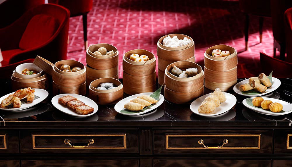 Singapore’s fine dining Madame Fan restaurant offers dim sum for lunch and also serves four dim sum items as part of its starters during dinner.