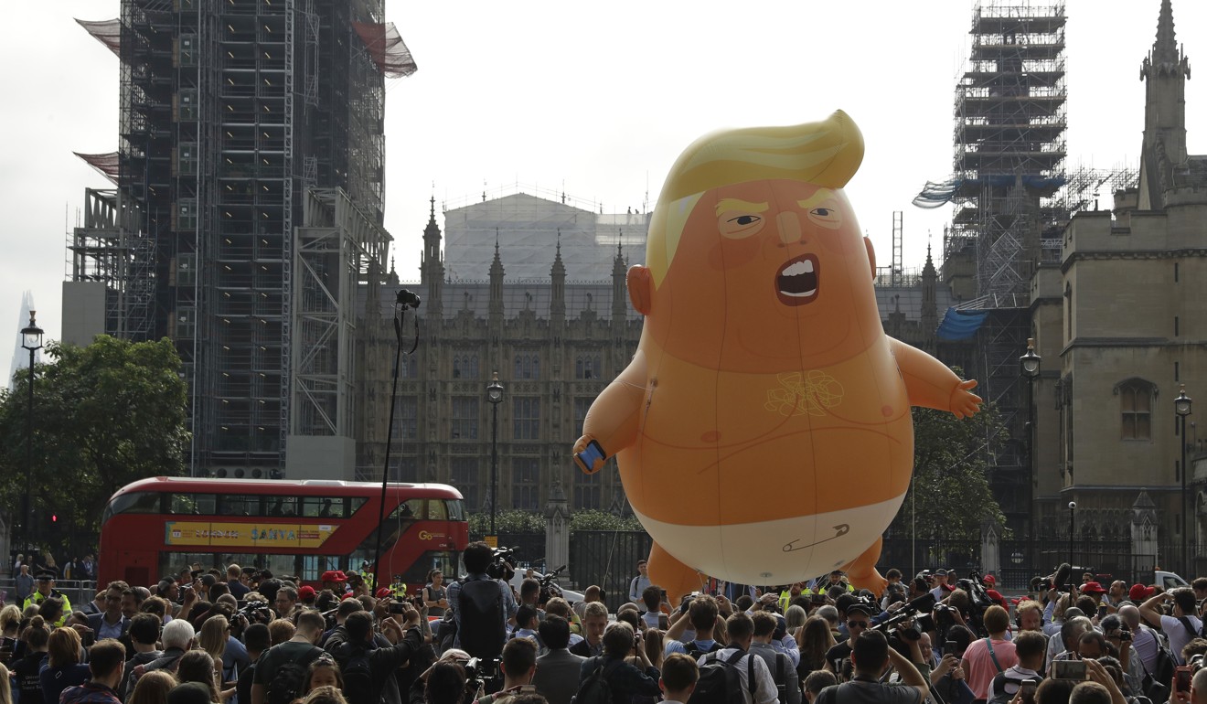 Sadiq Khan gave permission for the Trump Baby Blimp to be flown over London Photo: AP