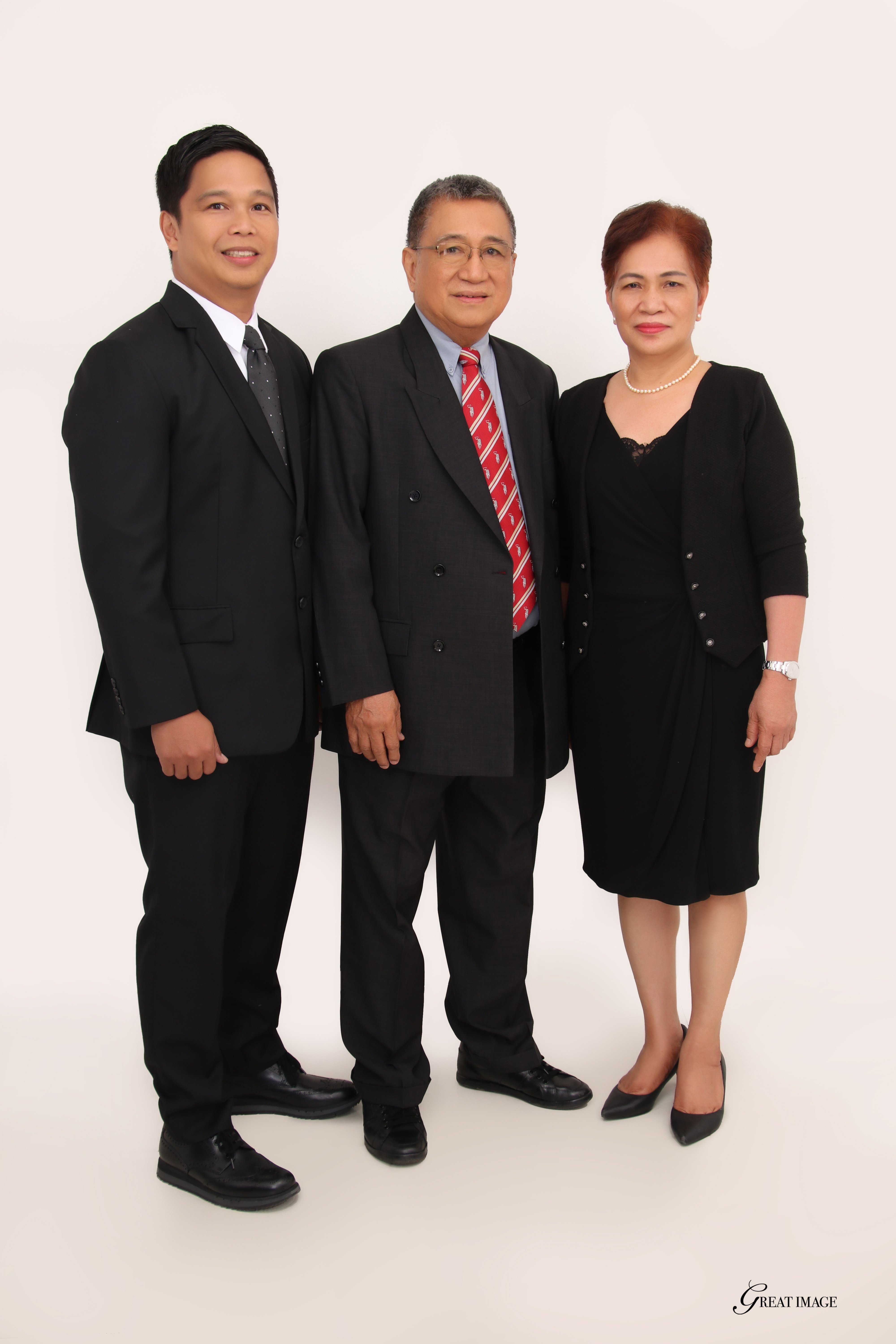 (From left) Jules Gerald Simeon, construction division vice-president; Guillermo Simeon, chairman of the board and president; and Leonora Carriaga, chief finance officer
