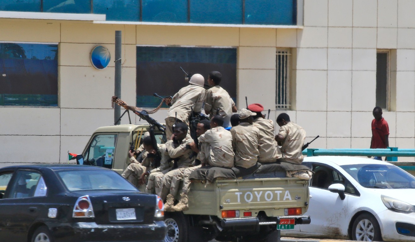 Security forces patrol in Khartoum. Photo: AFP
