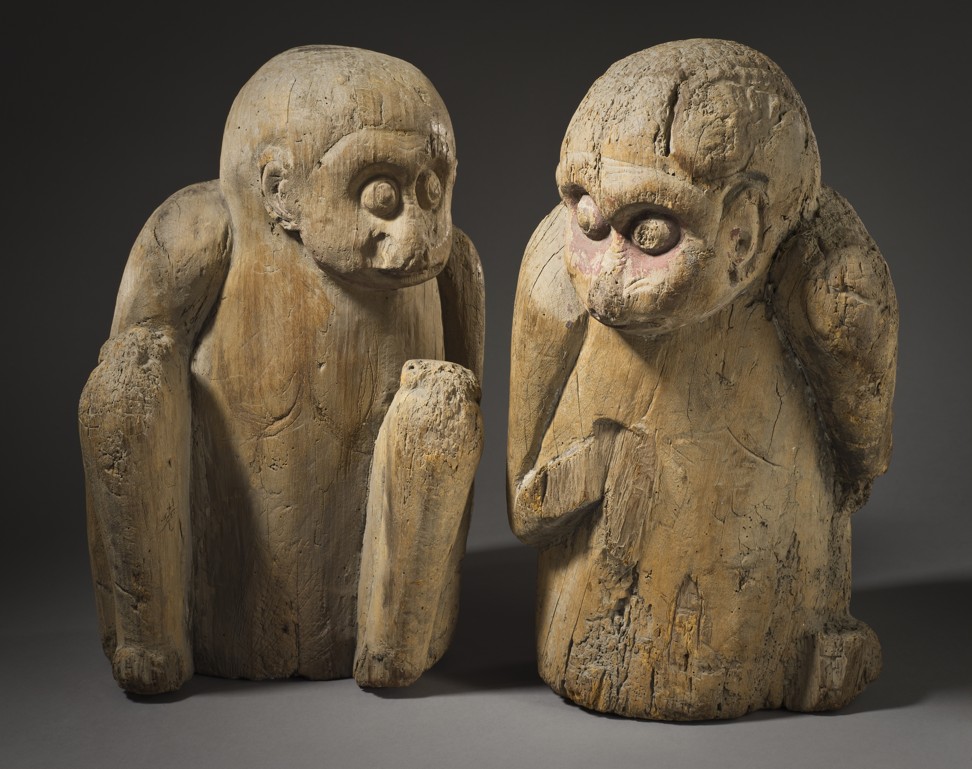 Pair of Sacred Monkeys, from the late Heian period. Photo: Museum Associates / LACMA
