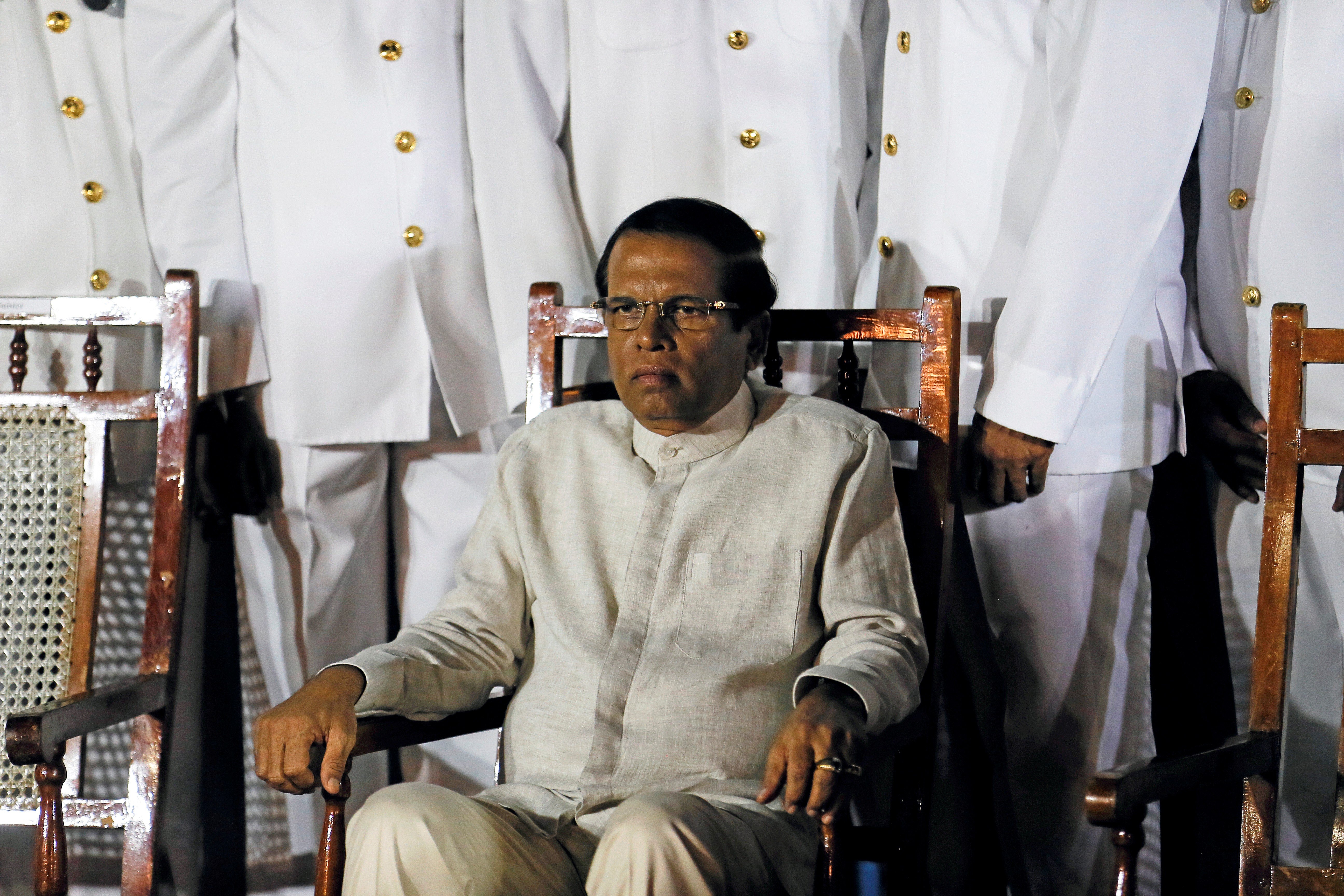 Sri Lanka’s President Maithripala Sirisena on Thursday. Photo: Reuters