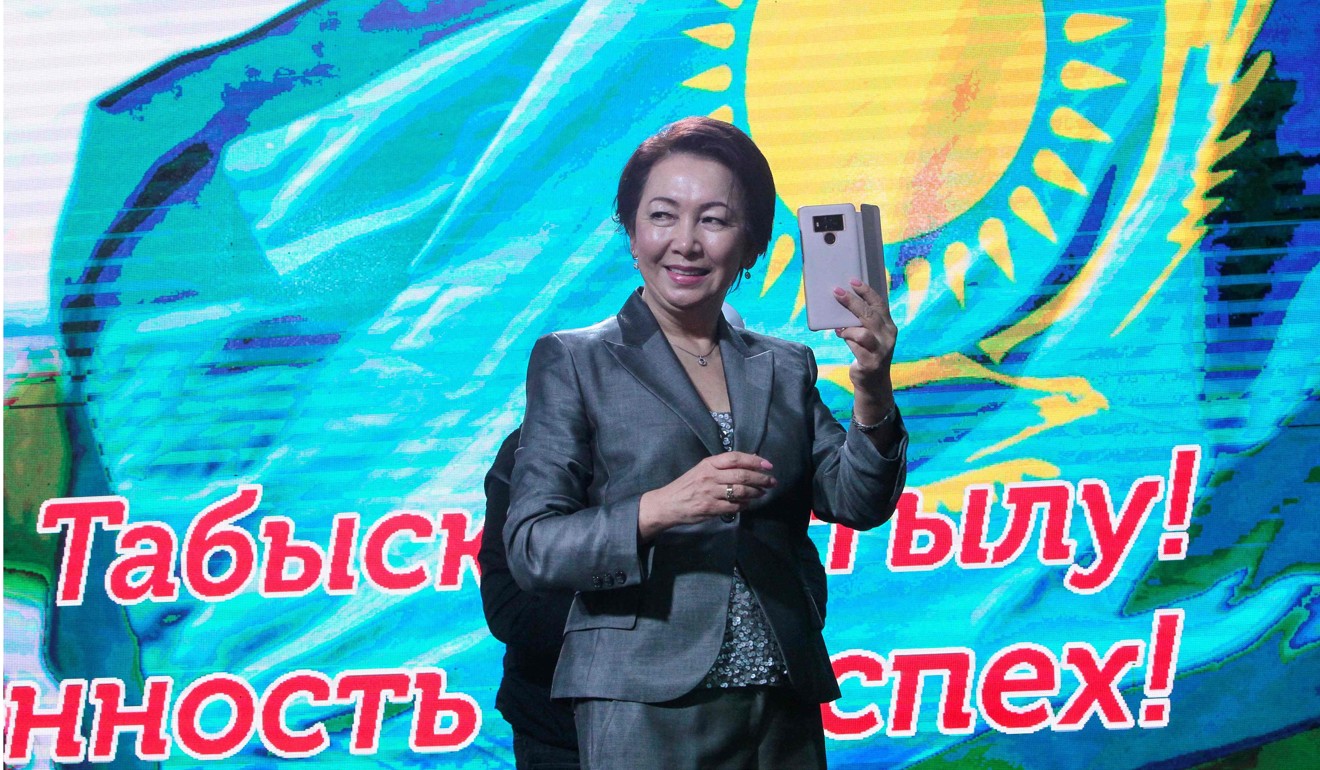 Kazakhstan’s first female presidential candidate Daniya Yespayeva on Friday. Photo: AFP