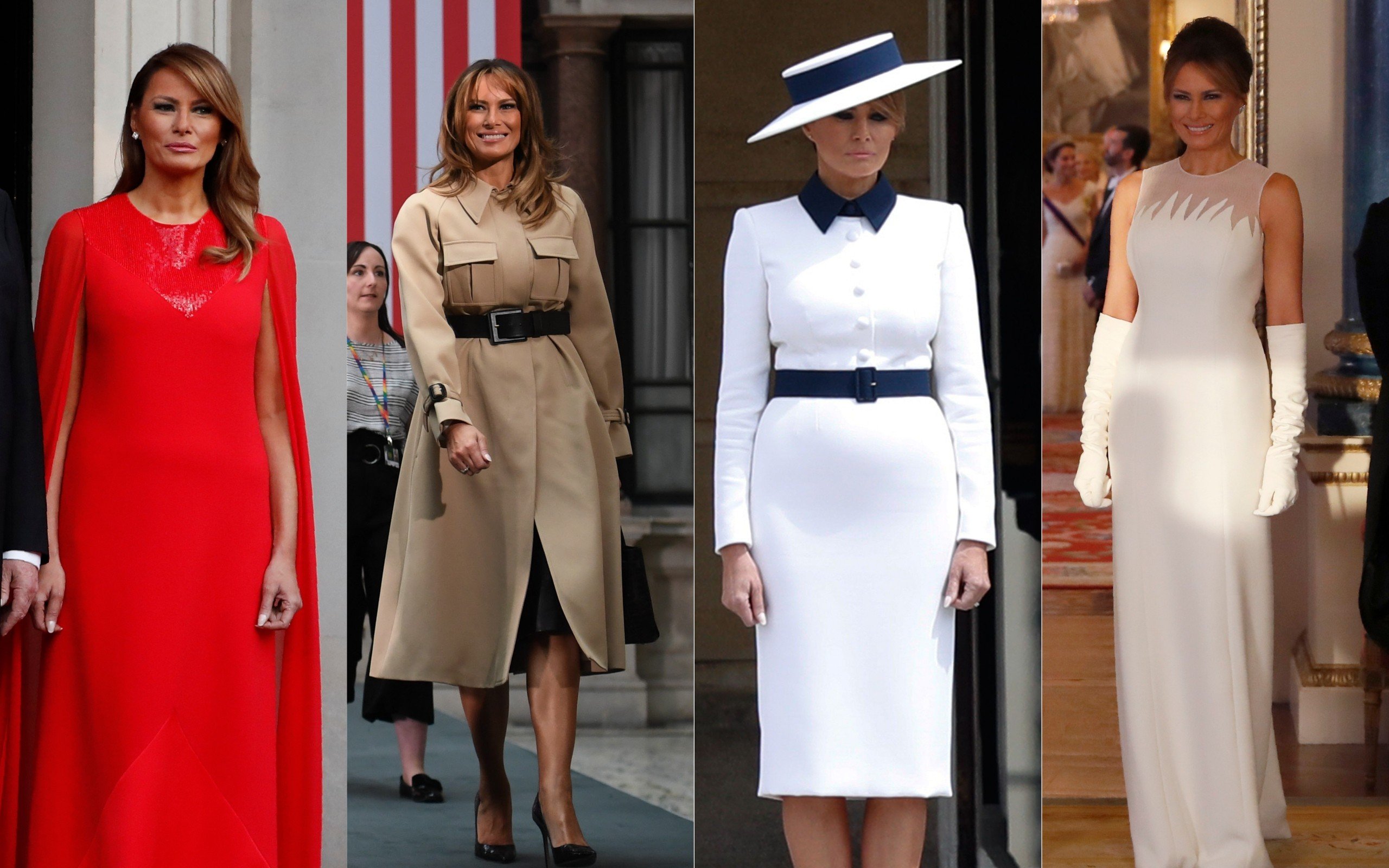 First Lady Melania Trump impressed with her carefully-chosen, respectful, high-fashion outfits during US President Donald Trump’s state visit to Britain.