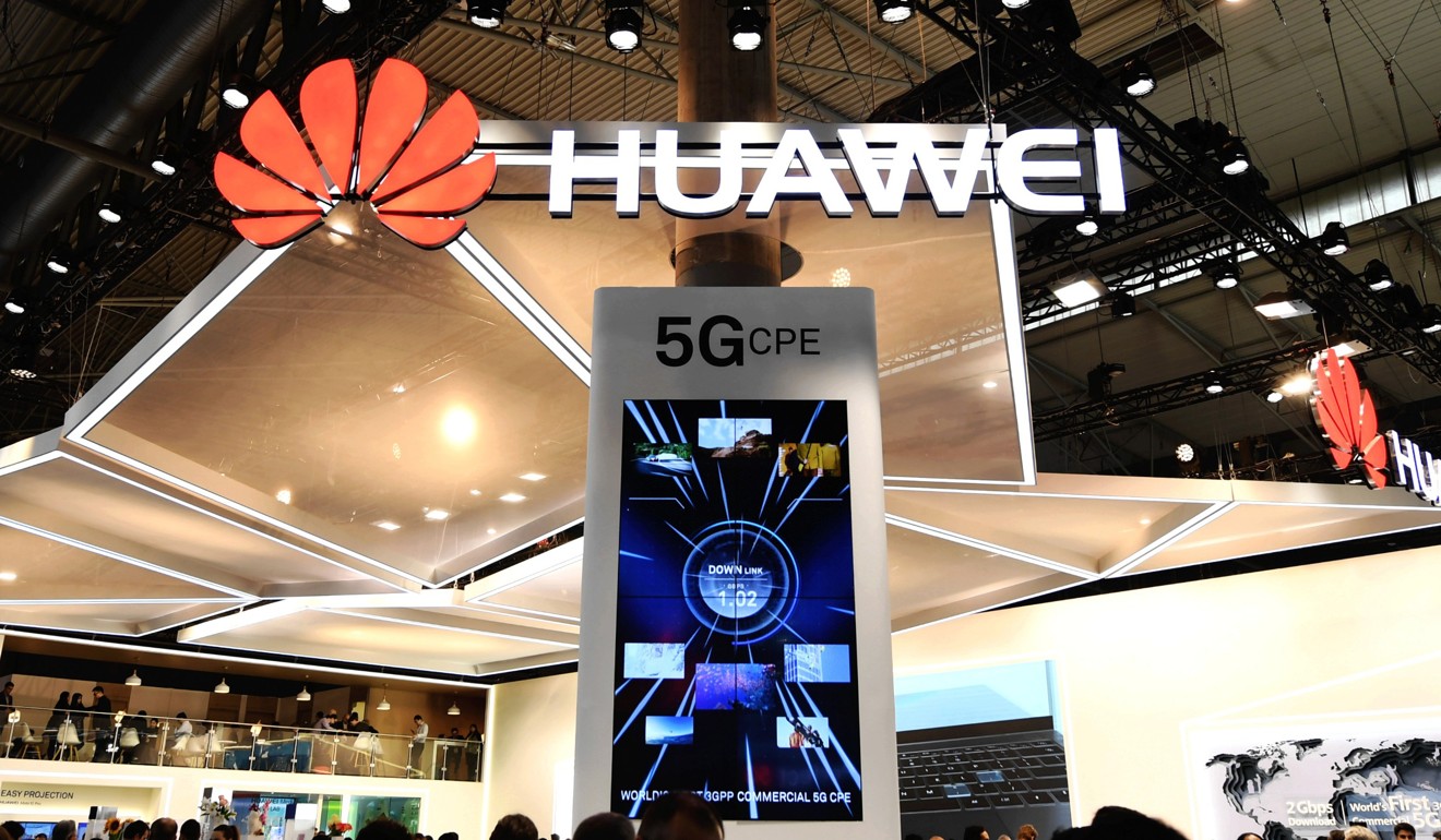 China’s telecom giant Huawei displays 5G technology at the 2018 Mobile World Congress in Barcelona. Photo: Xinhua