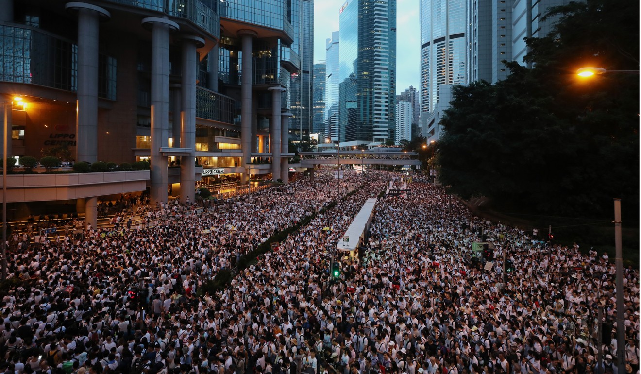 Sunday’s protest was the biggest in Hong Kong since the handover in 1997. Photo: Sam Tsang