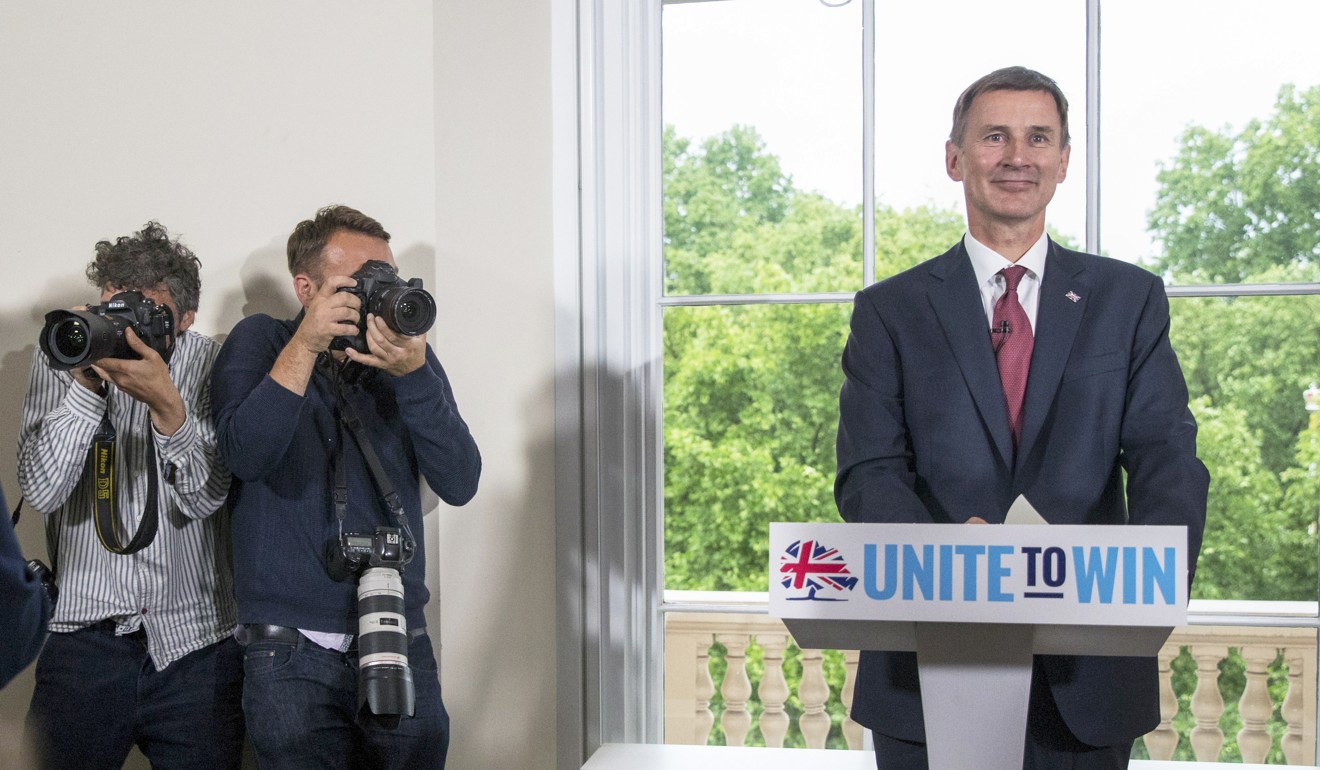 Jeremy Hunt launching his campaign in London. Photo: Bloomberg