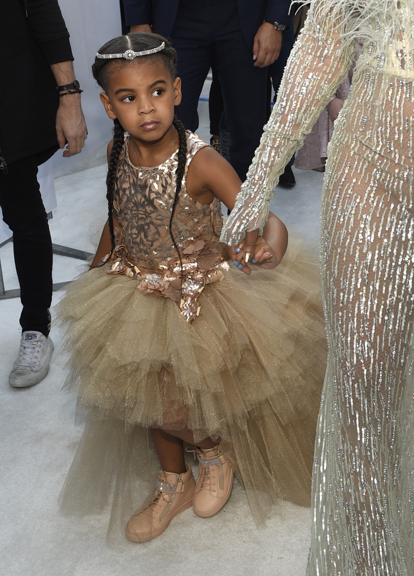 Beyoncé’s daughter, Blue Ivy, aged seven, already has an enviable wardrobe. Picture: AP