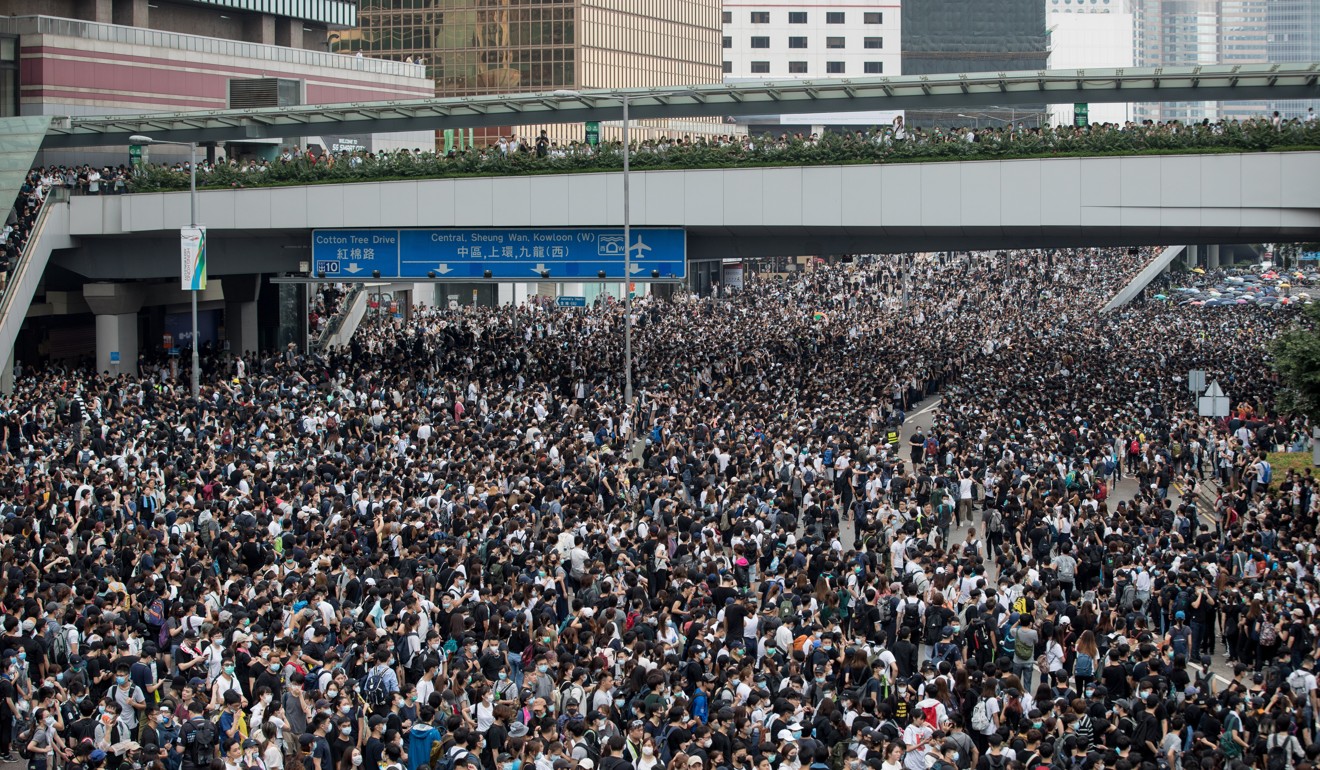 Protesters rally against the extradition bill outside the Legislative Council in Hong Kong. Hong Kong officials were ill-prepared for not anticipating the pushback. Photo: EPA