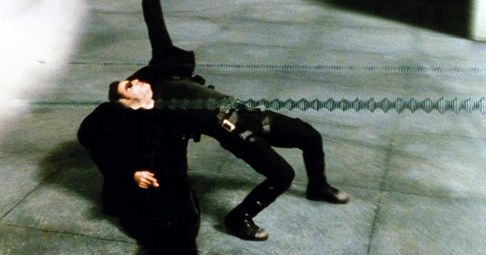Keanu Reeves in the 1999 science-fiction film, The Matrix.