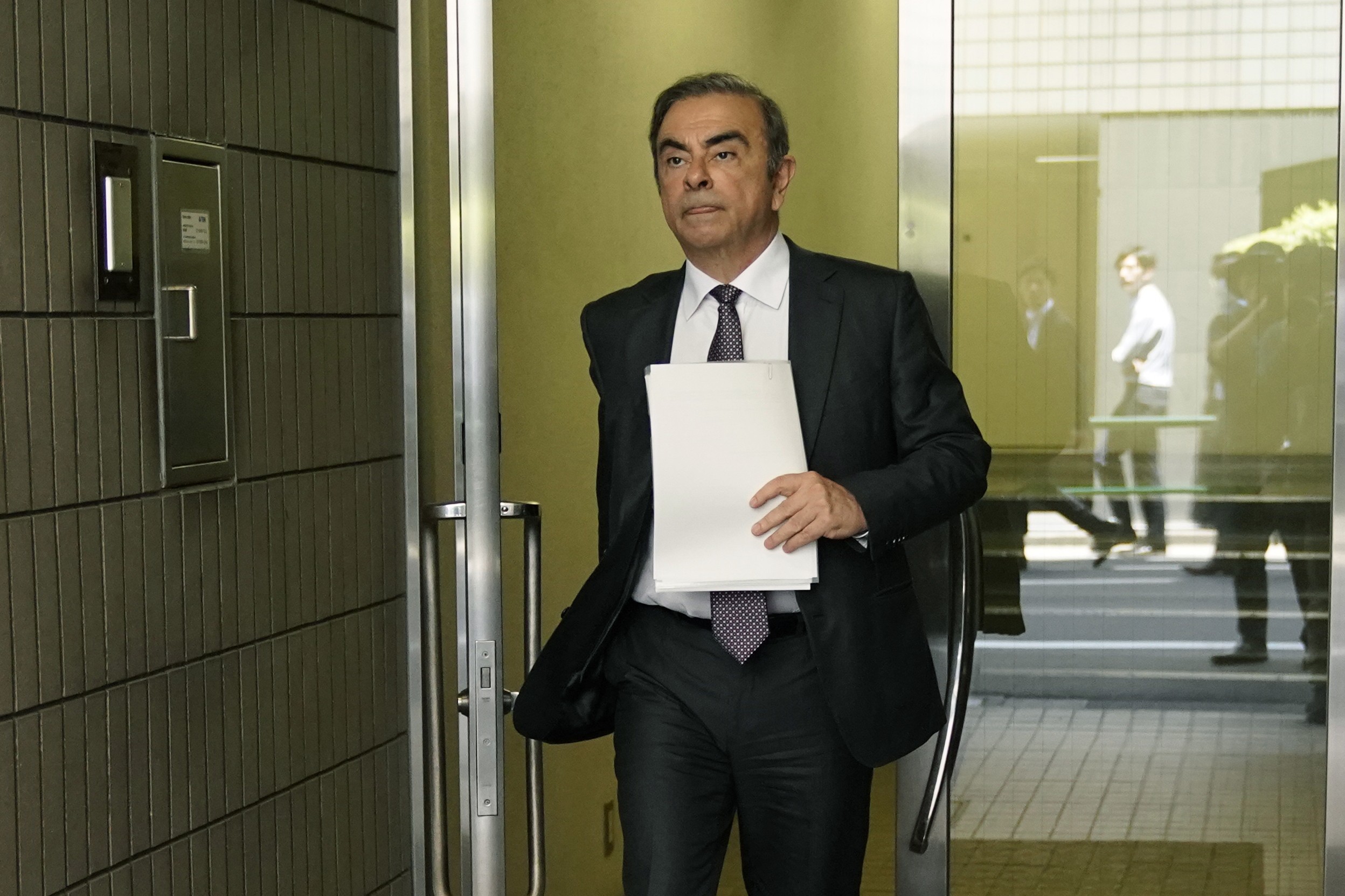 Carlos Ghosn, former chairman of Nissan, leaves his lawyer’s office in Tokyo. Photo: Bloomberg