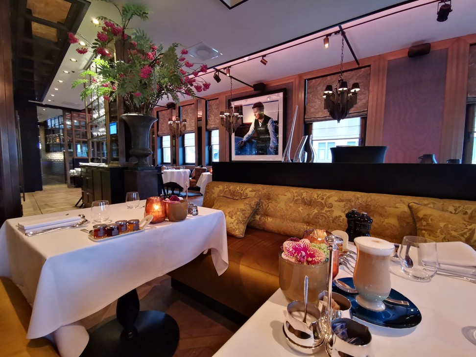 Breakfast in the one-star Michelin Restaurant Bougainville, which features a photograph of the late singer, David Bowie, on the wall. Photo: Winnie Chung