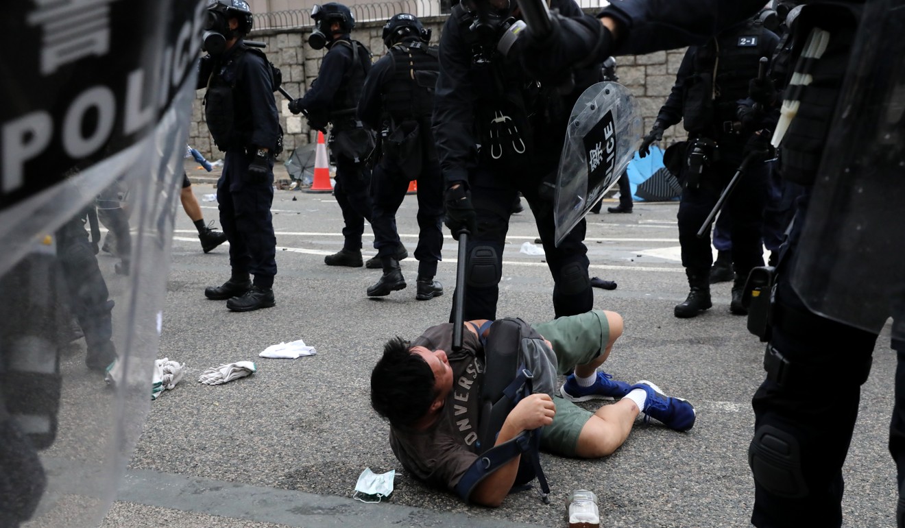 Batons were among the weapons used against protesters. Photo: K.Y. Cheng