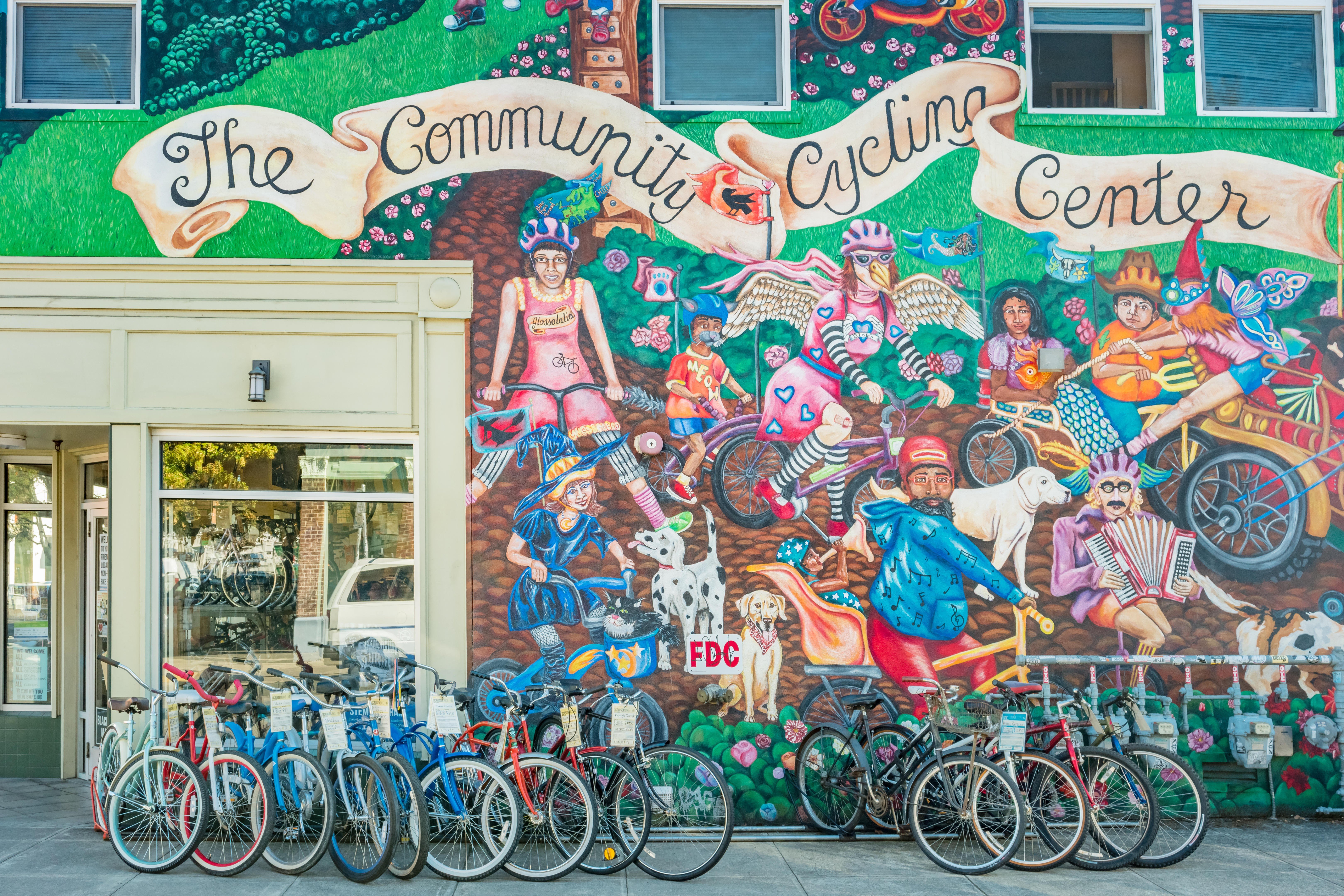 A mural on a store in downtown Portland, Oregon.