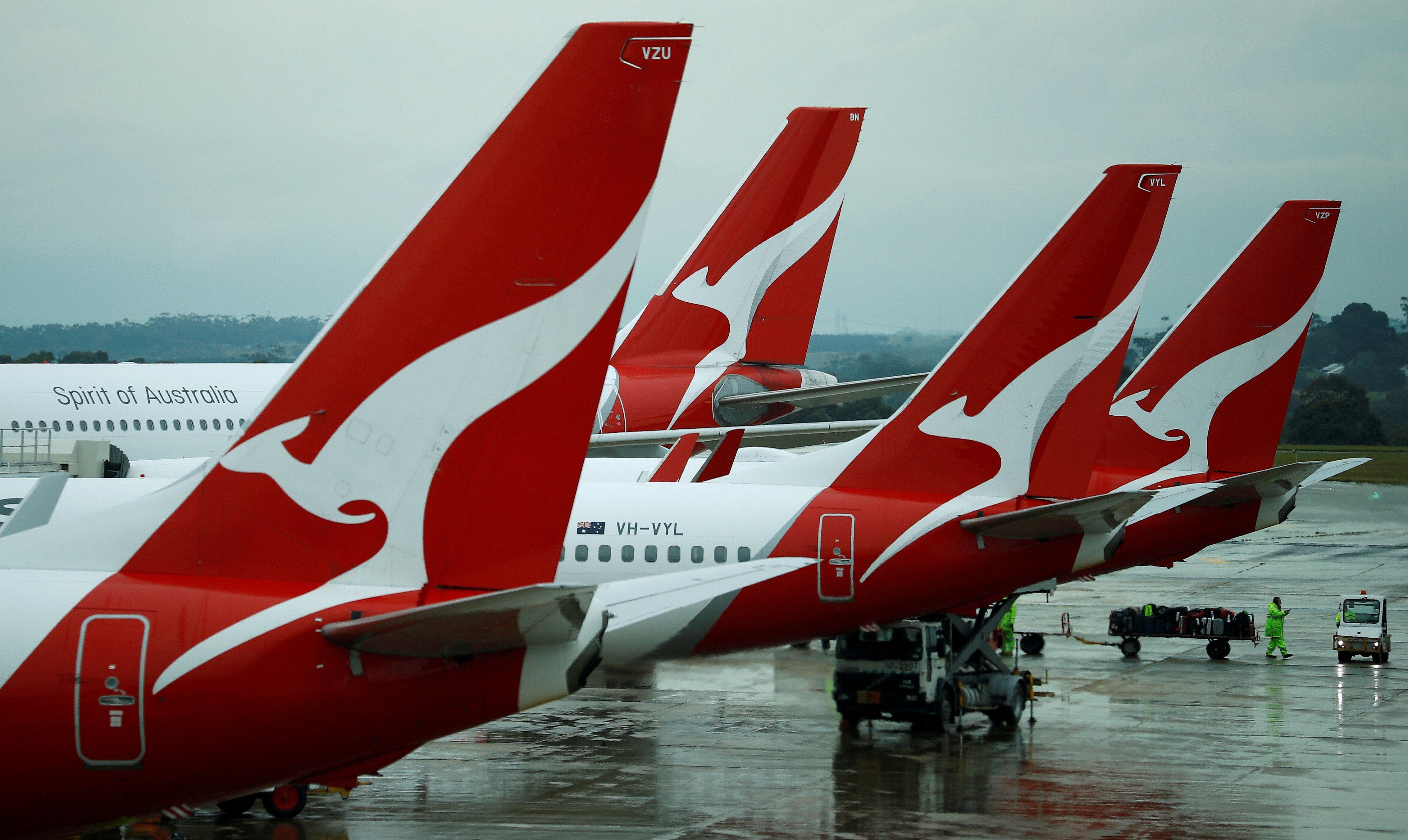 Qantas aircraft, pictured in Melbourne, would fly direct to places such as London if Qantas follows through with Project Sunrise. Photo: Reuters