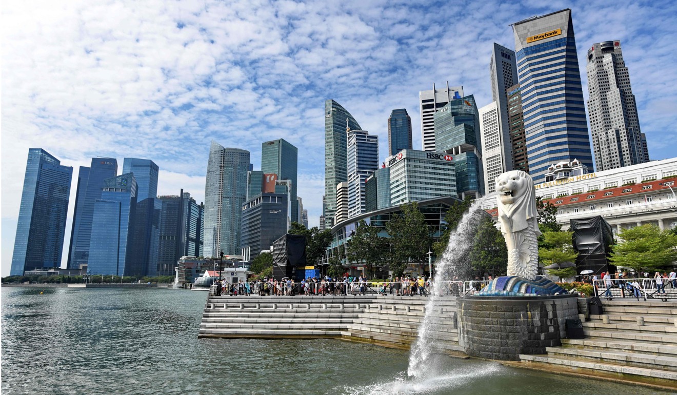 Singapore’s skyline. Huang said he had been prepared to retire in the island nation and that the claims had caught him by surprise. Photo: AFP
