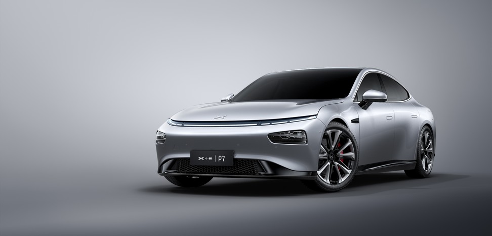 Xpeng Motors’ all-electric Xpeng P7 coupe, due to be launched in July. The four-door sedan, comparable in size to Teasla’s Model S, is designed with a range of up to 600 kilometres in a single charge. Photo: SCMP/Handout