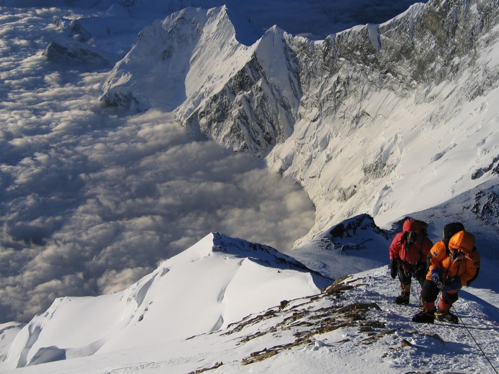 Hayes on Everest in 2006.