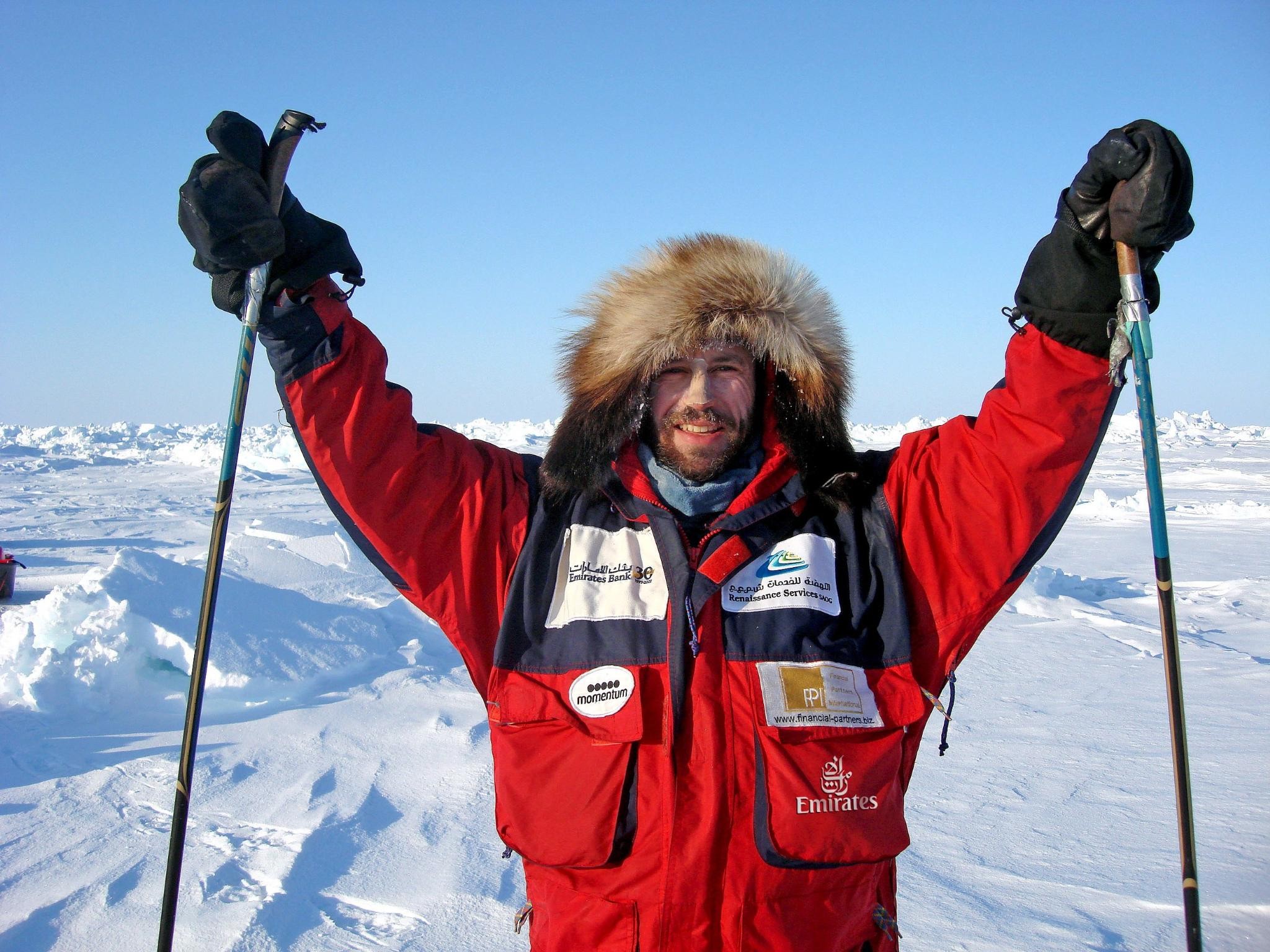 Adrian Hayes, the fastest man to complete the Three Poles – the North Pole, South Pole and Mount Everest. Photo: EPA