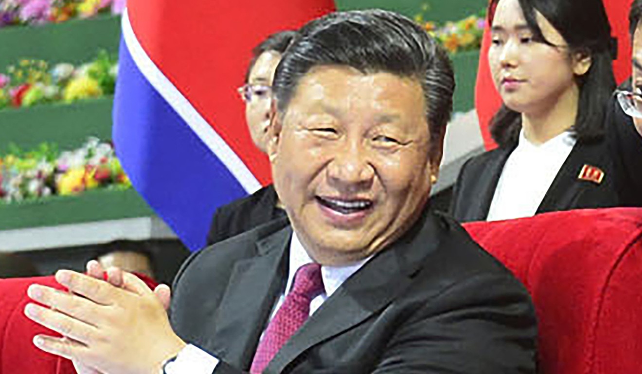 Chinese President Xi Jinping in North Korea. Photo: AP