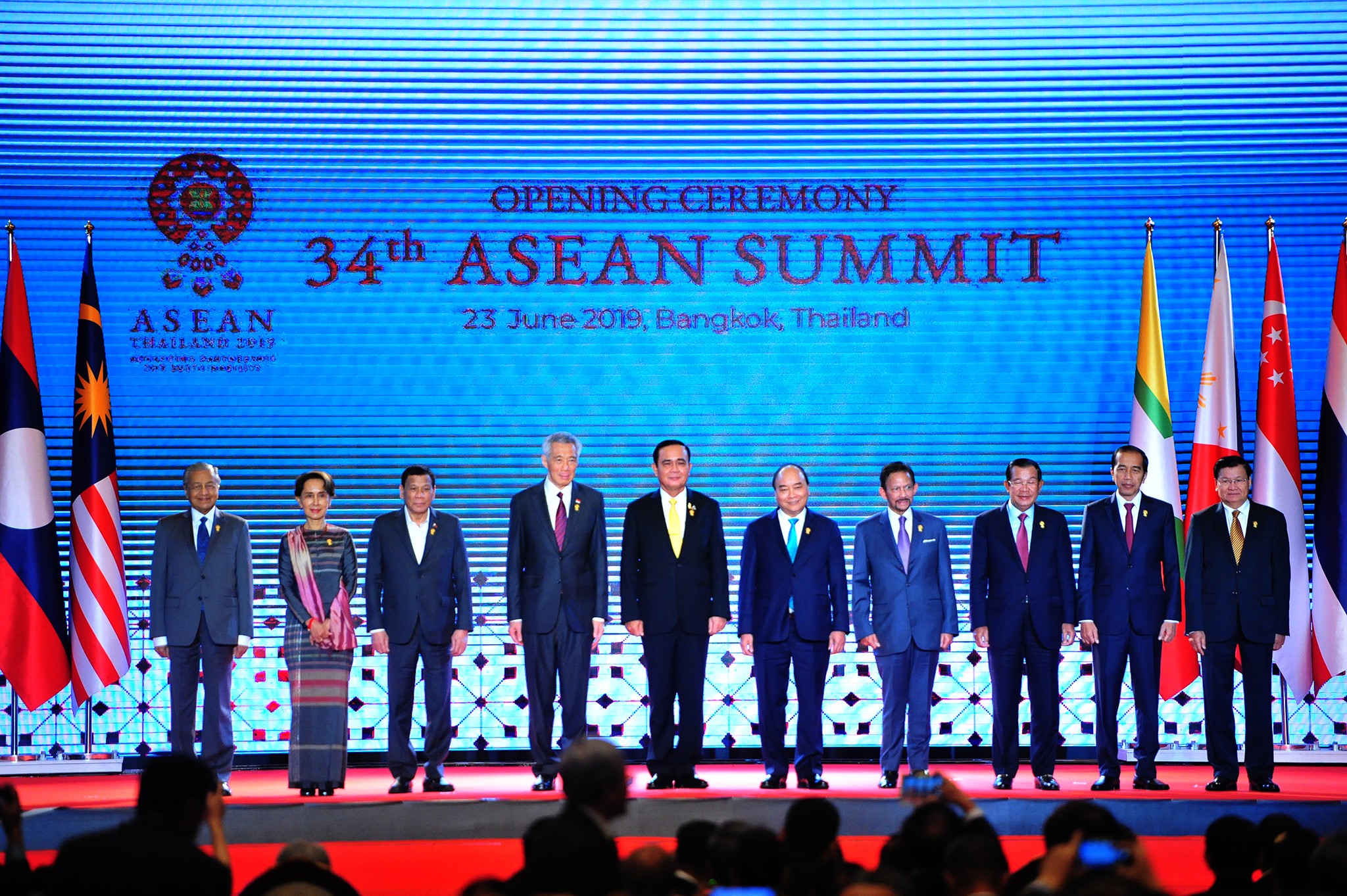 Asean leaders pose for a group photo during the opening ceremony of the Asean Summit. Photo: Xinhua