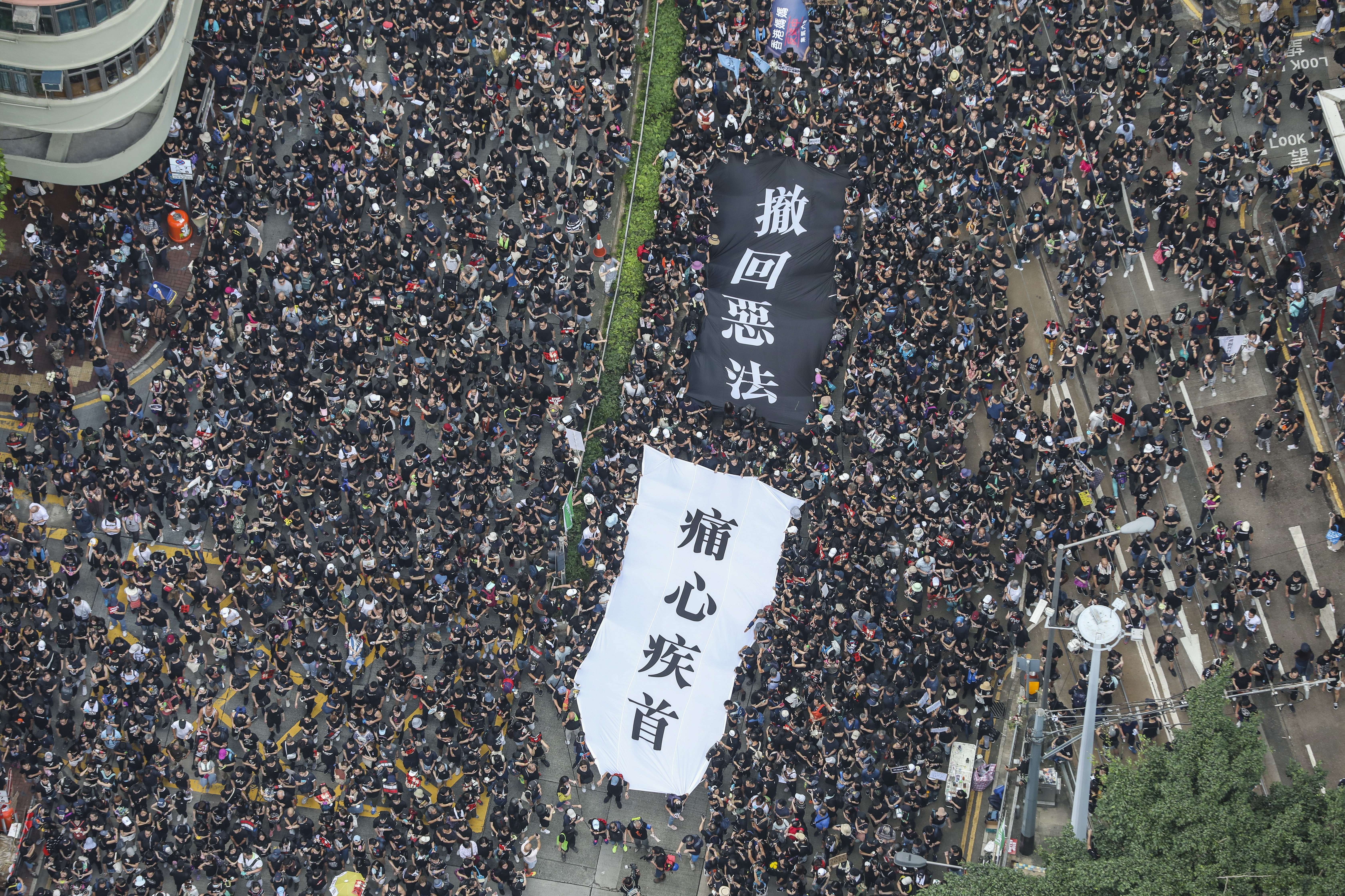 Around 2 million protesters, according to organisers, took to the streets against the extradition bill on June 16. Photo: Robert Ng