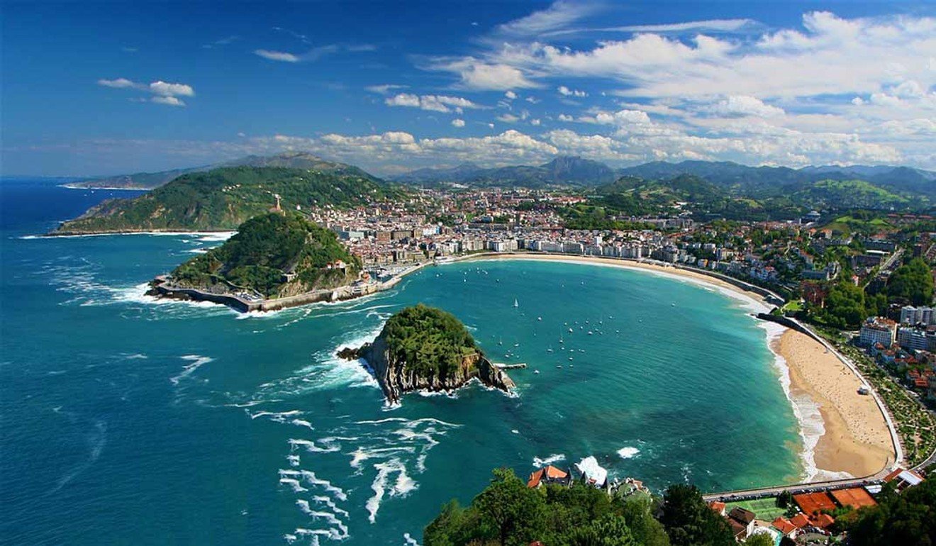 La Concha Beach is located beside the Spanish city of San Sebastian, which has more Michelin-starred restaurants per capita than any other place in the world.