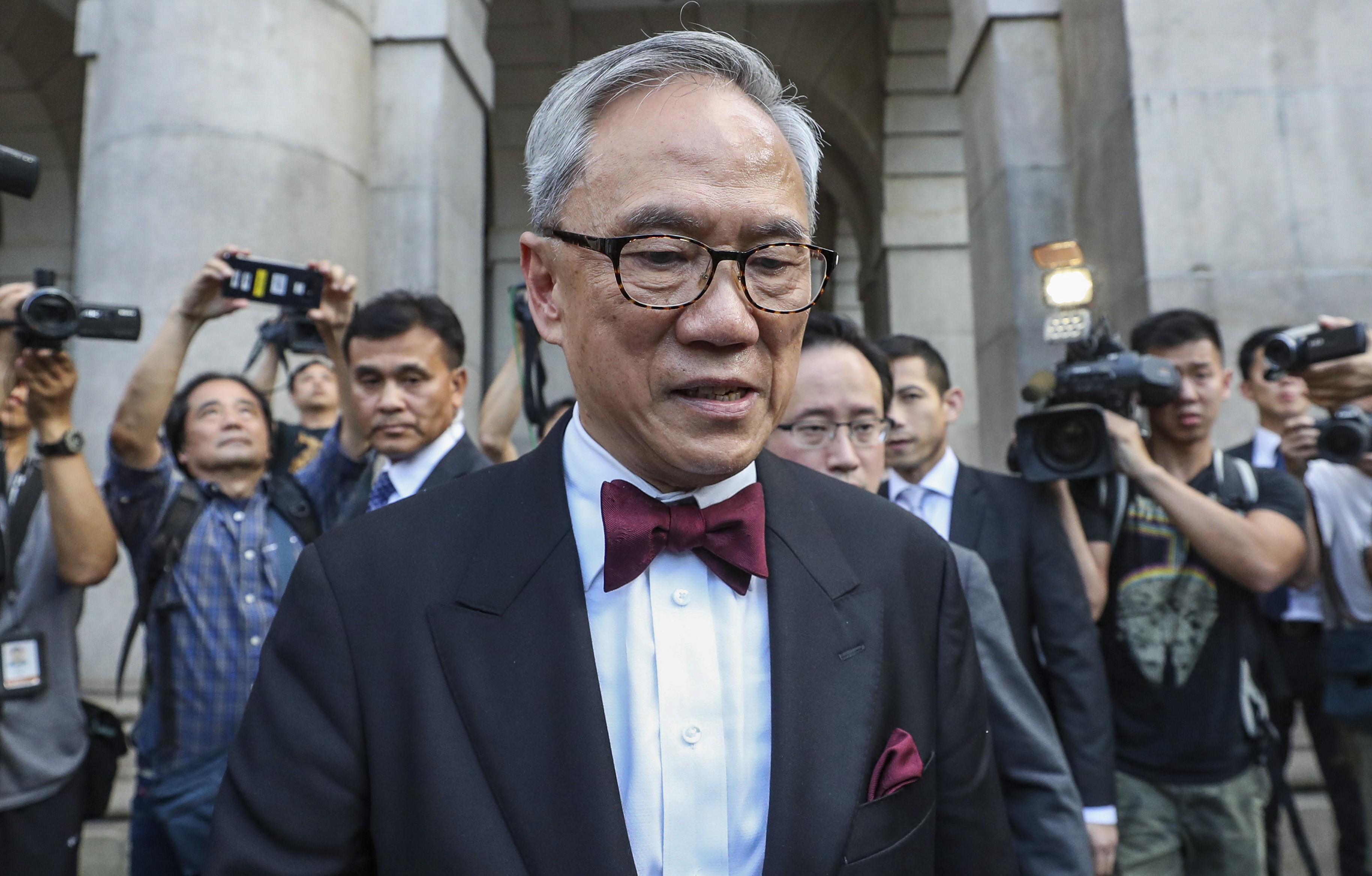 Donald Tsang leaves the Court of Final Appeal in Central last month, where judges heard closing arguments. The ruling on his 2017 conviction will be made this week. Photo: Winson Wong
