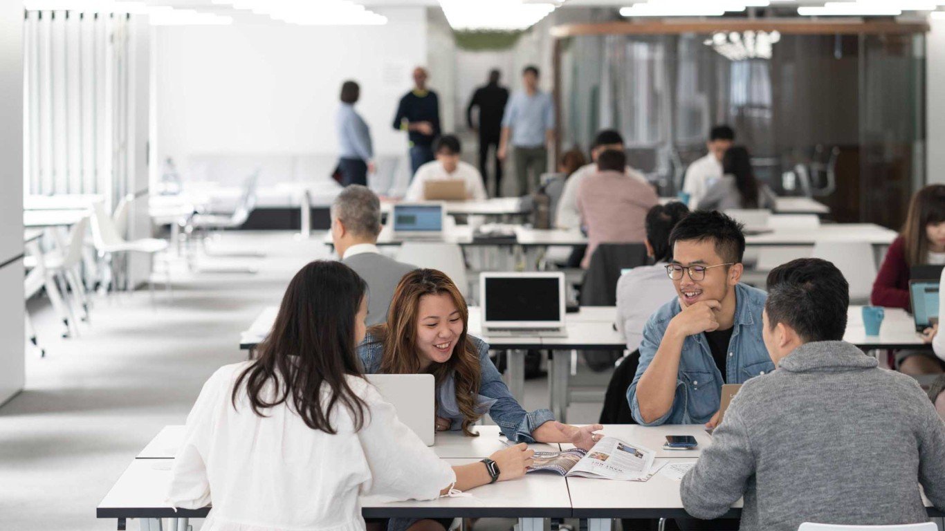 Co-working space at Leighton Centre in Hong Kong operated by theDesk. The company’s CEO said that operators are likely to increase rents as the industry undergoes a wave of consolidation. Photo: Handout