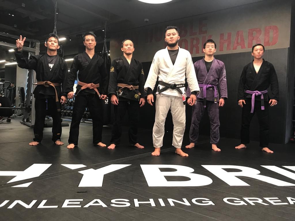 Viking Wong and the Hong Kong team after a training session, before they set off for the 2019 Jiu-Jitsu Asian Championship in Mongolia. Photo: Nicolas Atkin